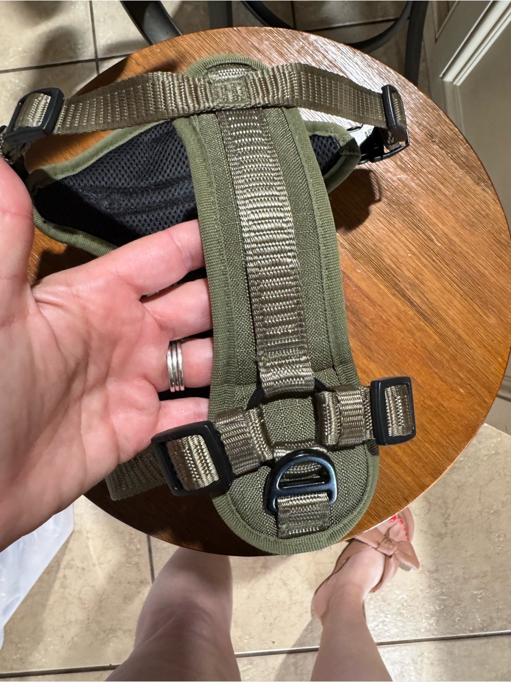 Kong Olive Green Reflective Trim Dog Harness - Picture 3 of 7